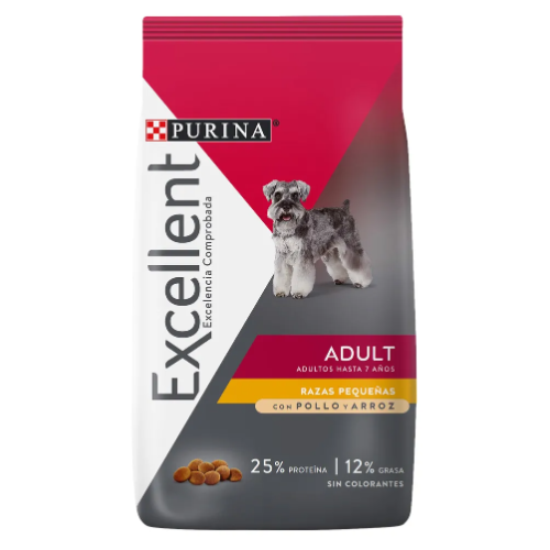 Purina Excellent Adulto Pollo y Arroz Razas Minis y Pequeñas