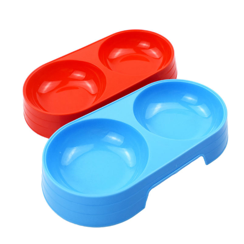 Plato doble redondo de plástico